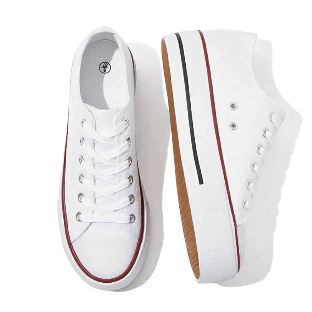 Platform Canvas Low Top Sneakers